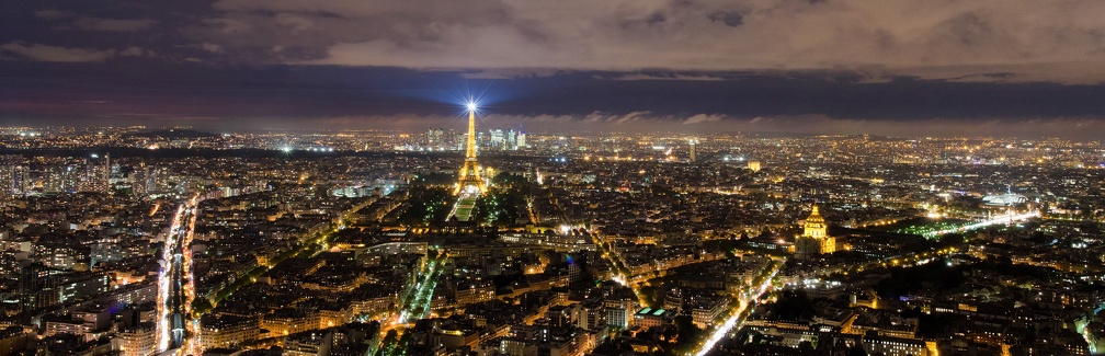 View from Montparnasse tower (3604 visits) Paris by night