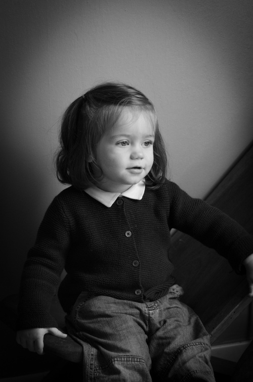 Little girl (3540 visits) B&W Portrait