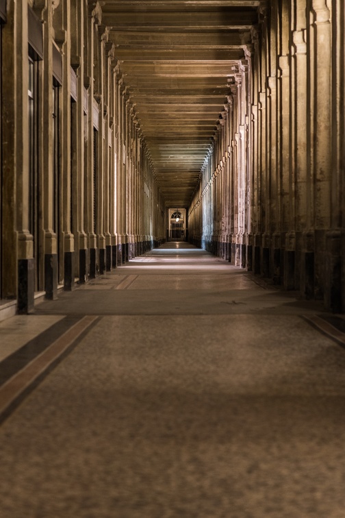 Palais Royal : east corridor (3648 visits) Paris by night